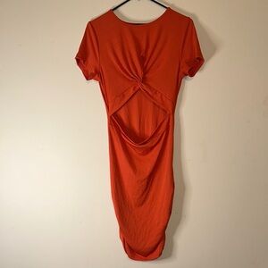Cut out orange dress